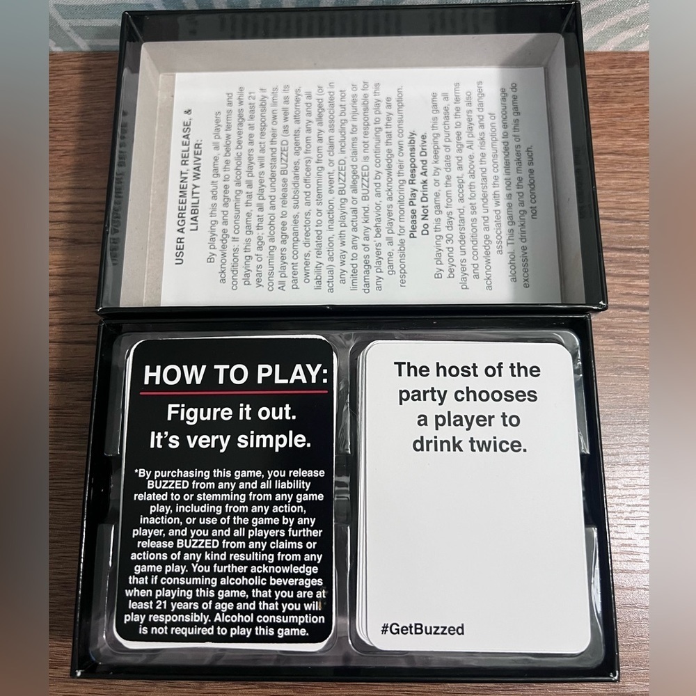 Buzzed Adult Party Drinking Card Game Complete Gently Used